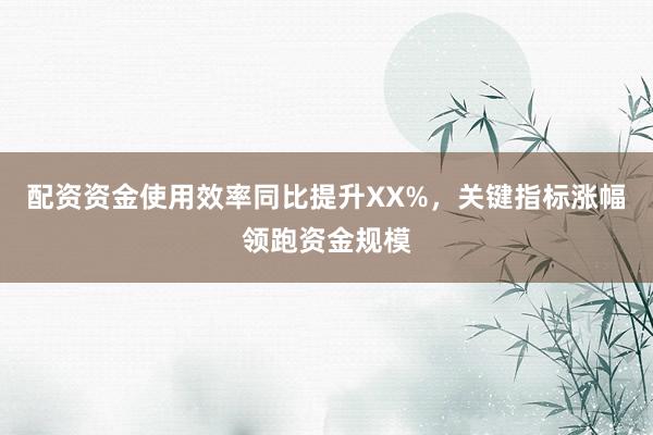 配资资金使用效率同比提升XX%，关键指标涨幅领跑资金规模