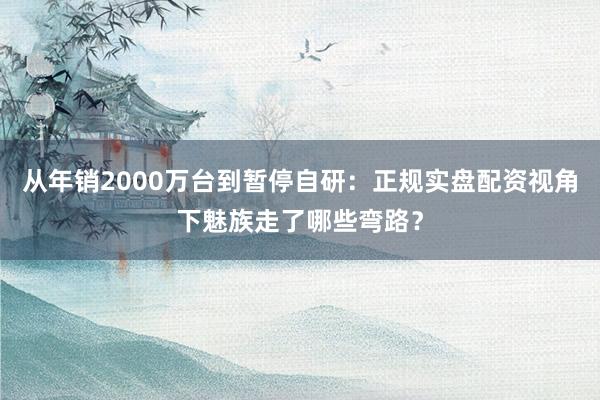从年销2000万台到暂停自研：正规实盘配资视角下魅族走了哪些弯路？