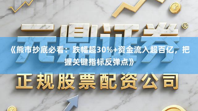 《熊市抄底必看：跌幅超30%+资金流入超百亿，把握关键指标反弹点》