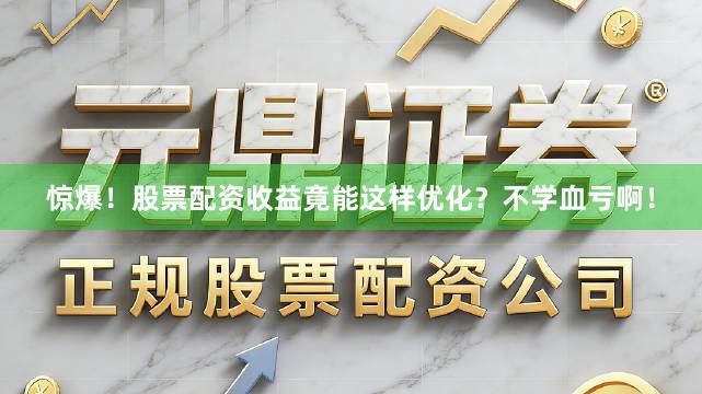 惊爆！股票配资收益竟能这样优化？不学血亏啊！
