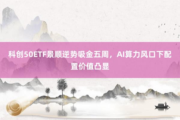 科创50ETF景顺逆势吸金五周，AI算力风口下配置价值凸显