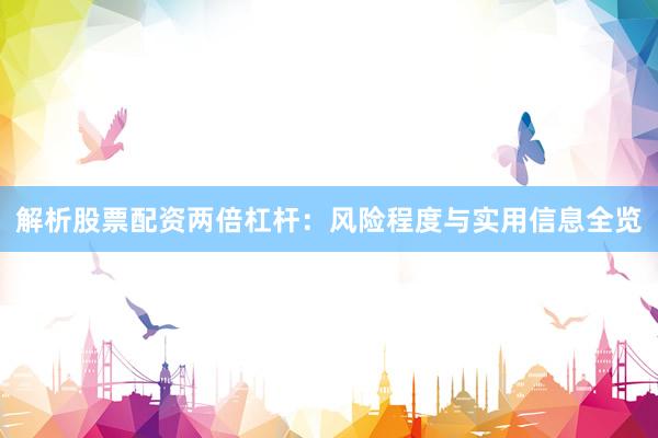 解析股票配资两倍杠杆：风险程度与实用信息全览