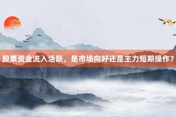 股票资金流入活跃，是市场向好还是主力短期操作？