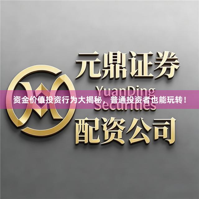 资金价值投资行为大揭秘，普通投资者也能玩转！