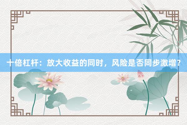 十倍杠杆：放大收益的同时，风险是否同步激增？