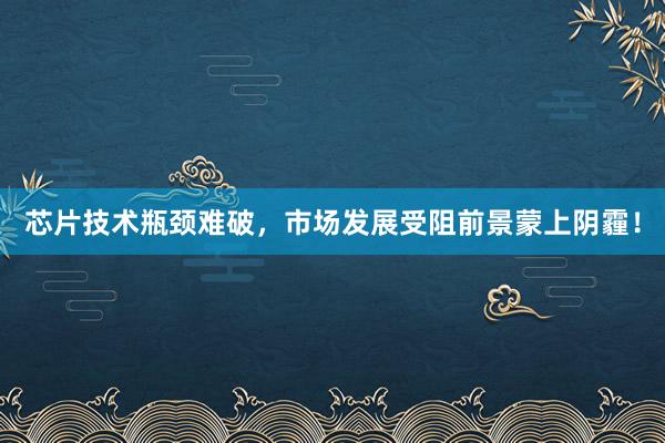 芯片技术瓶颈难破，市场发展受阻前景蒙上阴霾！