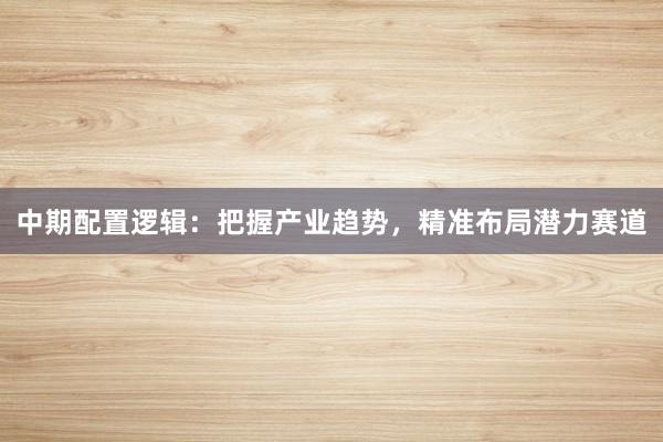 中期配置逻辑：把握产业趋势，精准布局潜力赛道